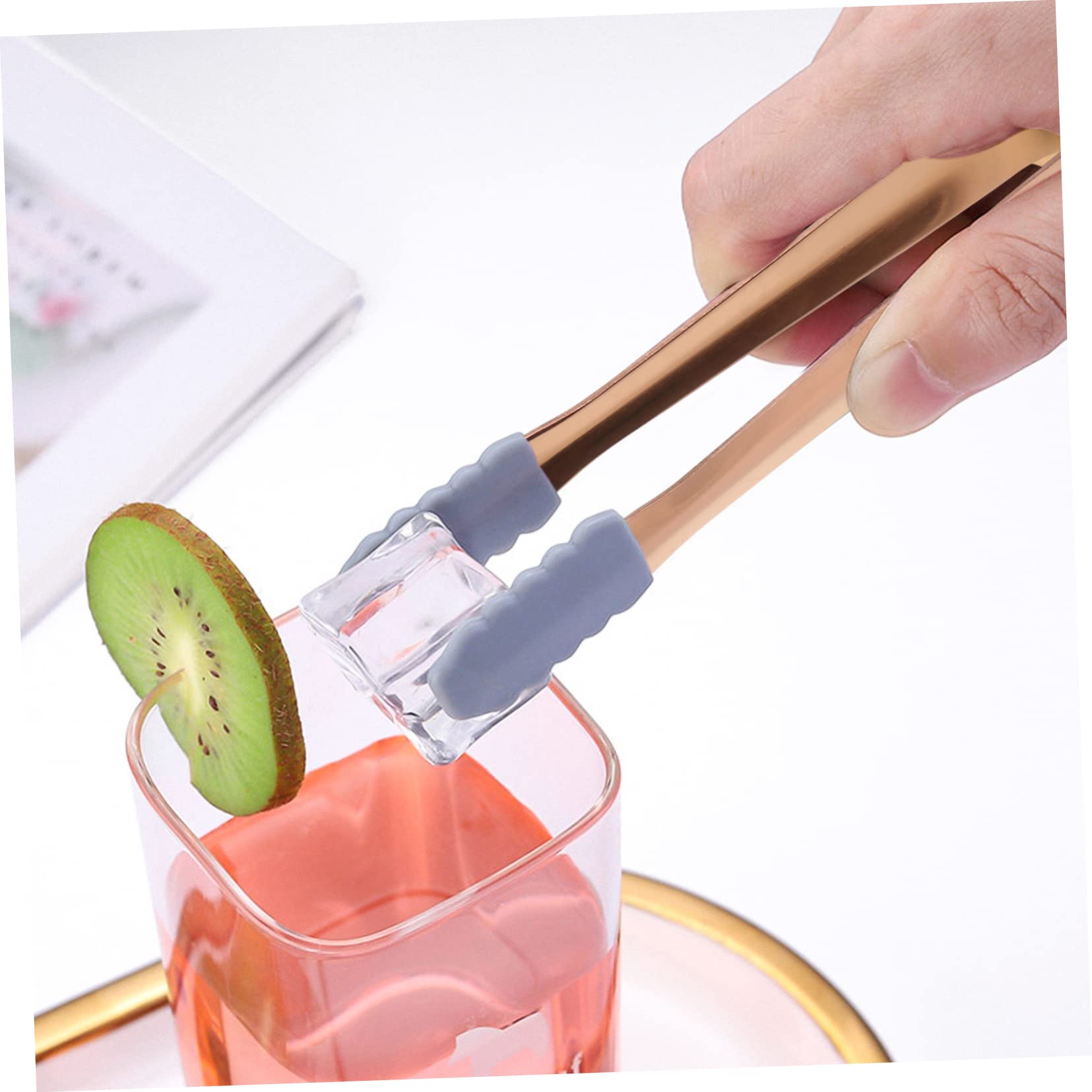 OUNONA Lot De 3 Mini Pinces à Glaçons En Acier Inoxydable