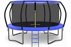 ORCC Rectangle Trampoline For Kids, With Safety Net