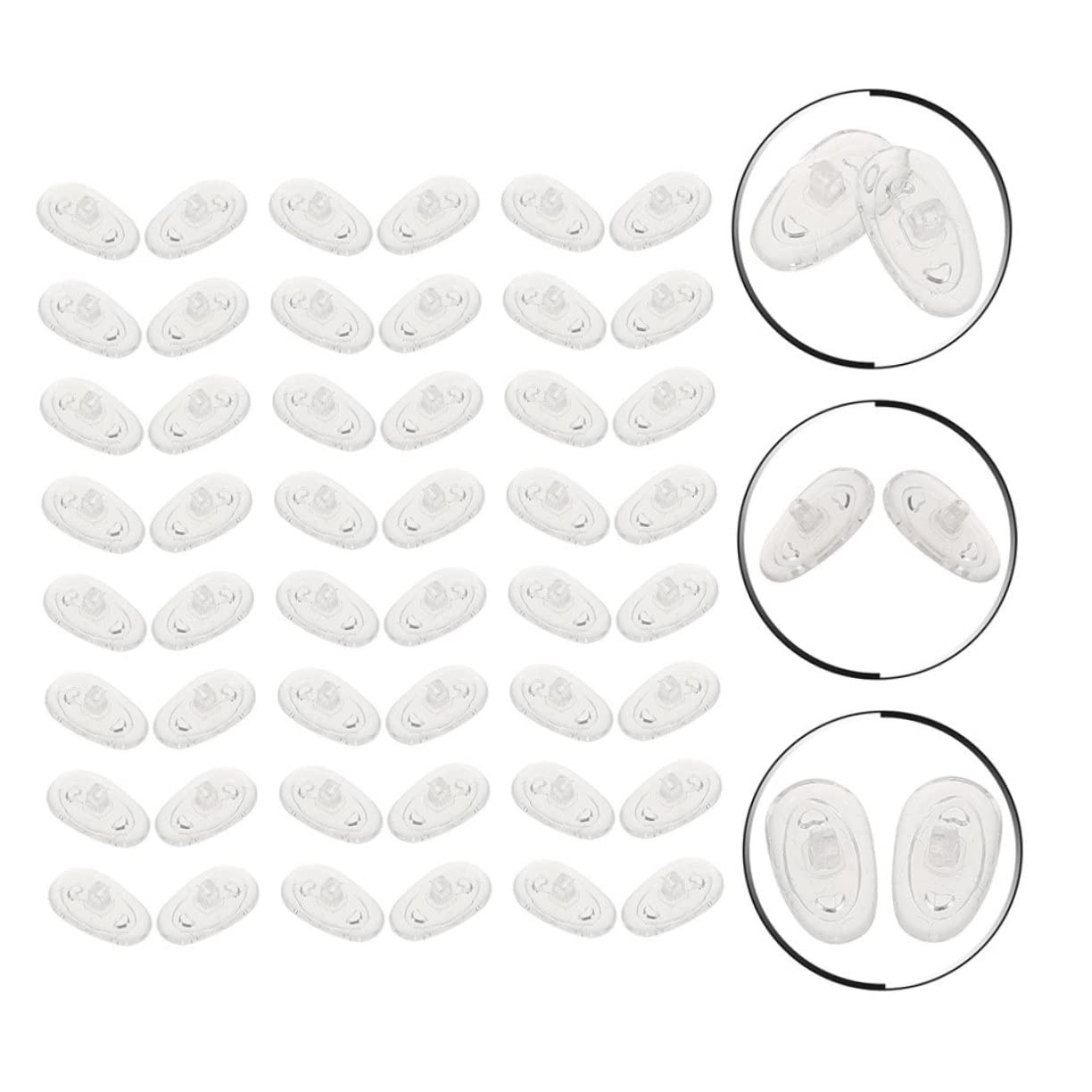 COLLBATH 500 Pares Gafas Almohadillas Para La Nariz Soporte Para La Nariz De Las Gafas Almohadillas Nasales De Repuesto Para Gafas Almohadillas Para La Nariz De Anteojos Lente Gel De Sílice