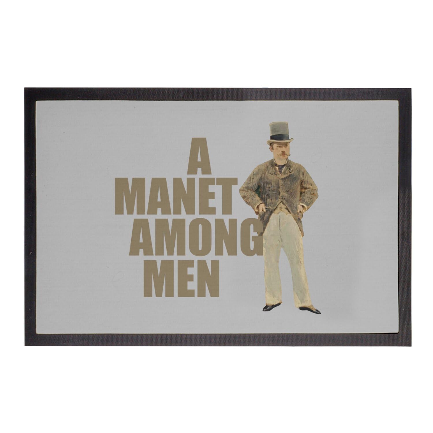 Paillasson gris Fabulous Manet Art Humour 75x50cm pour l'entrée