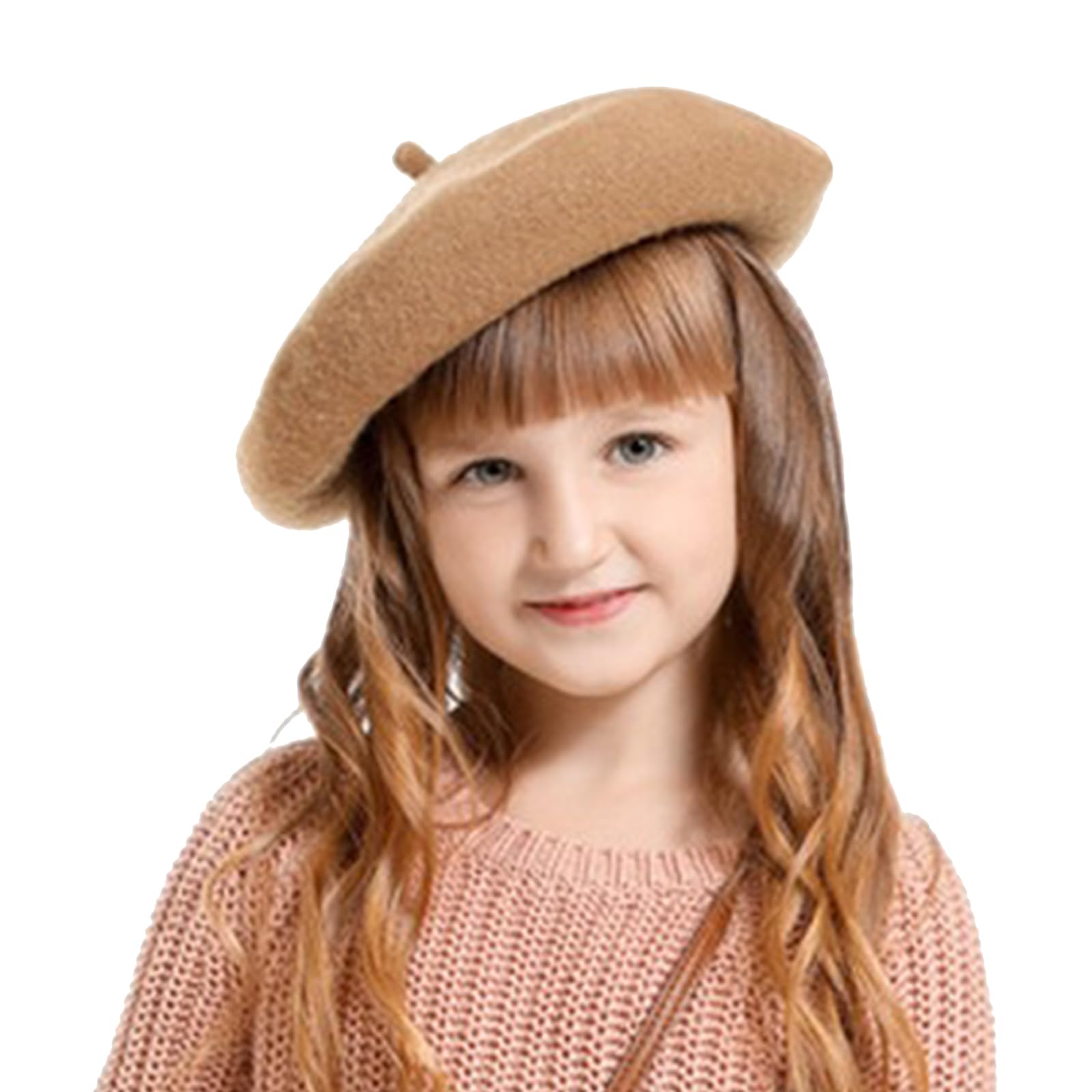 Winmany Niñas Pequeño Boina Sombrero Niños Color Sólido Francés Beret Cap Otoño Invierno Lana Artista Sombrero