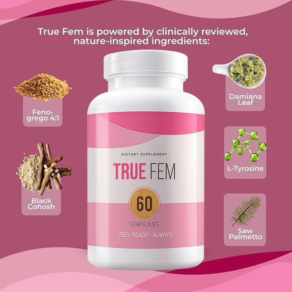 13-in-1 Vitamin ，Truefem 13-in-1 Capsules Vegan, Non-GMO – Botanical Blend for Women’s Daily Balance