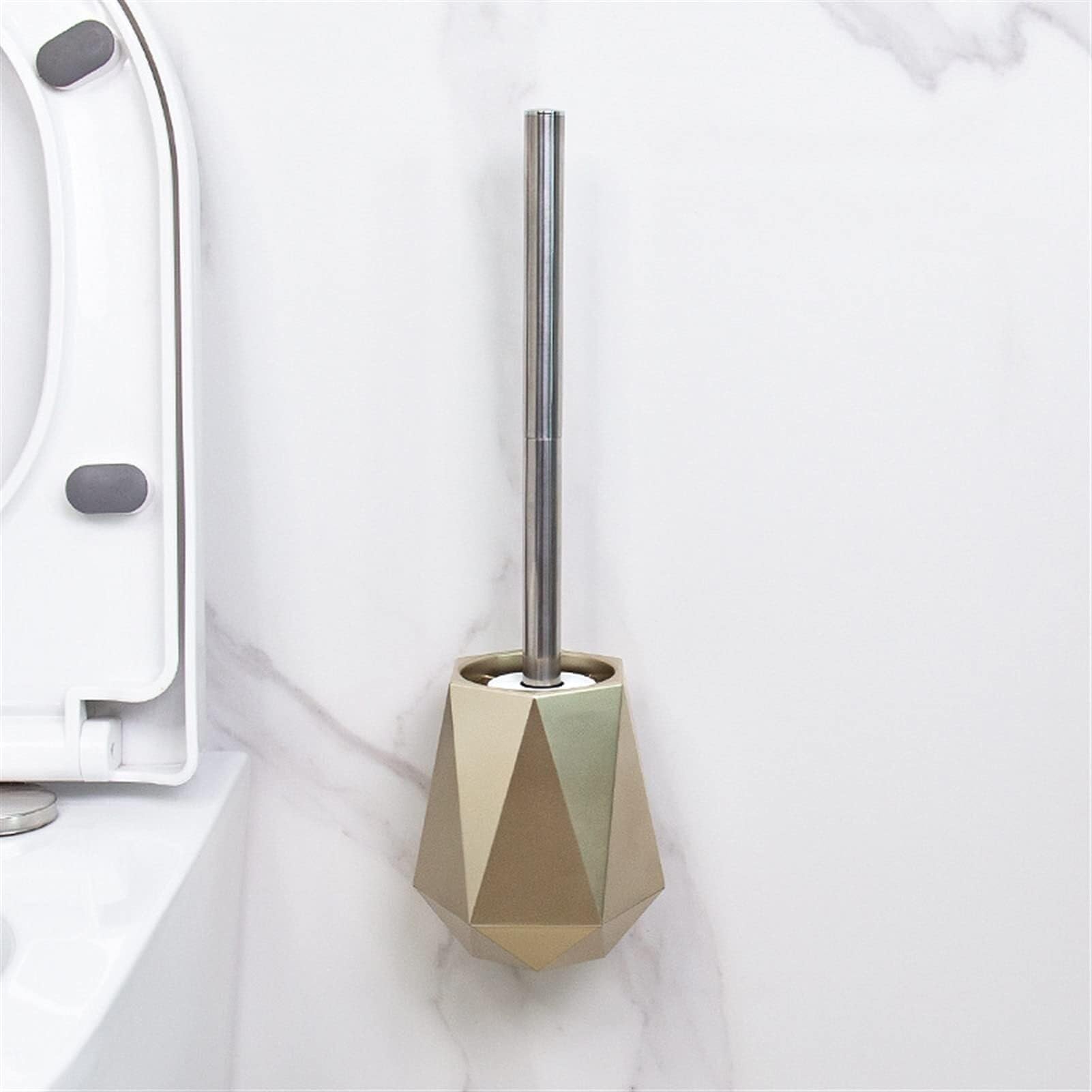 Scopino per WC con setole in silicone – Spazzola igienica per pulizia profonda con supporto a parete o a pavimento per bagno