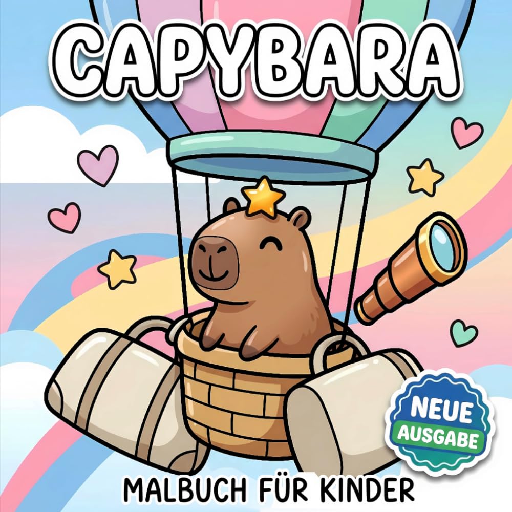 Capybara Malbuch: Über 60 Niedliche Und Fröhliche Motive Für Kinder, Jugendliche Und Entspannte Kreativmomente Zu Hause