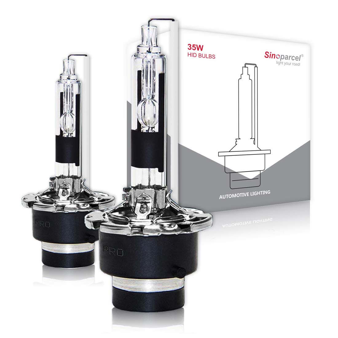 Sinoparcel D2R Xenon Bulb -2 Years Warranty- 35W 85V 6000K HID Headlight Replacement -Discharge Lamp -Pack of 2-Compatible with 85126UB 66250 66050 85126WX 66440XNL