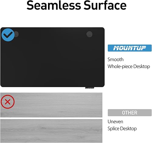 Miniatura 4 de MOUNTUP Escritorio eléctrico de pie ajustable en altura de una pieza, 48 x 24 pulgadas, de montaje rápido, escritorio de pie con controlador de