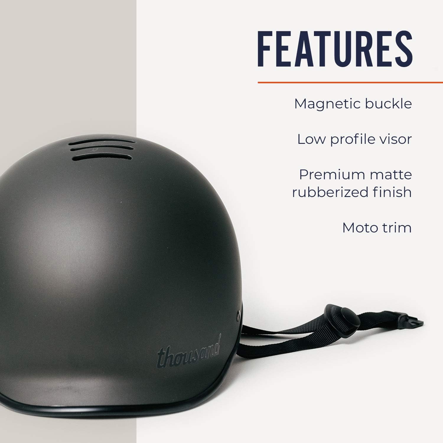 Thousand Heritage 1.0 Adult Bike Helmet; The Original Low Profile Retro Commuter Cycling Helmet Safety Certified for Bicycle Skateboard Skating Roller Skates; for Men & Women