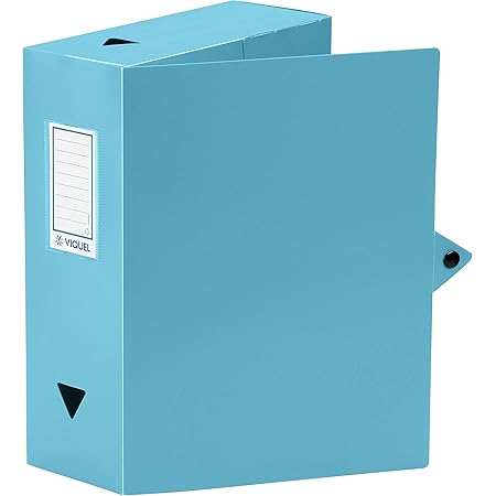 Class Doc Boîte De Classement En Polypro Dos 100 Mm Bleu Turquoise[x148