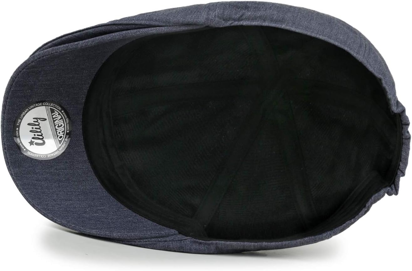 ililily Cotton Flat Cap Cabbie Hat Gatsby Ivy Irish Hunting Newsboy Stretch Fit