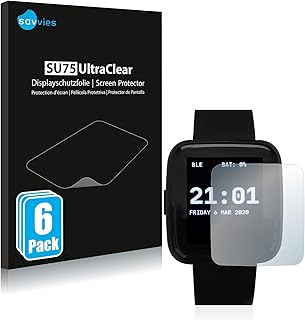 Bedifol 6X Savvies Ultra-Clear Screen Protector for Pine64 PineTime, accurately Fitting - Simple Assembly - Residue-Free Removal