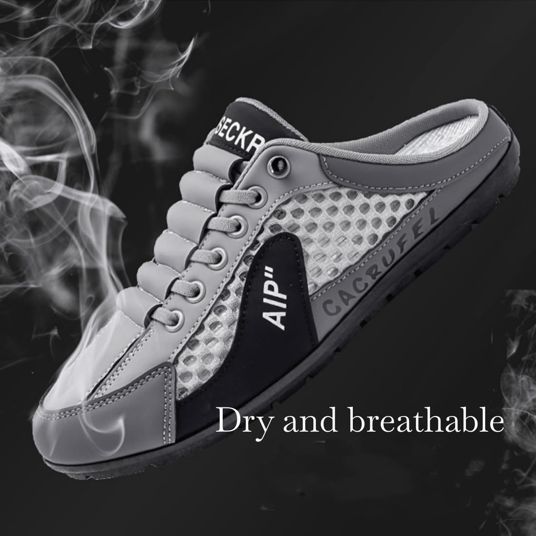 Men's Slip On Mule Sneakers Backless Breathable Mesh Walking Shoes Lightweight Casual Anti Slip Shoes for Driving Travel Daily Wear - 4