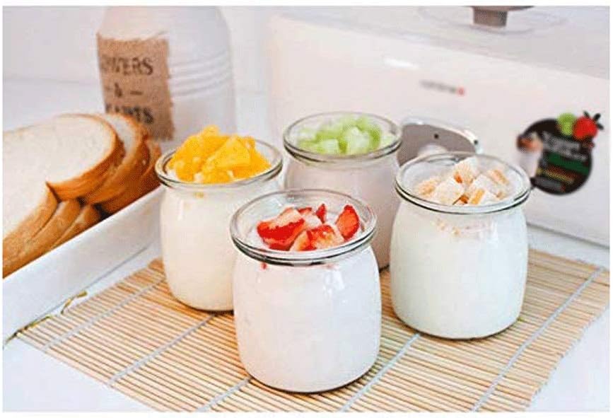 Homemade Frozen Yogurt Machine, Automatic Shutdown Timer, Temperature Control, with 4 Glass Jars