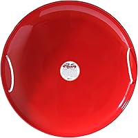 Flexible Flyer Steel Saucer Sled - Durable 26" Metal Snow Disc with Rope Handles for Kids Ages 5+ & Adults