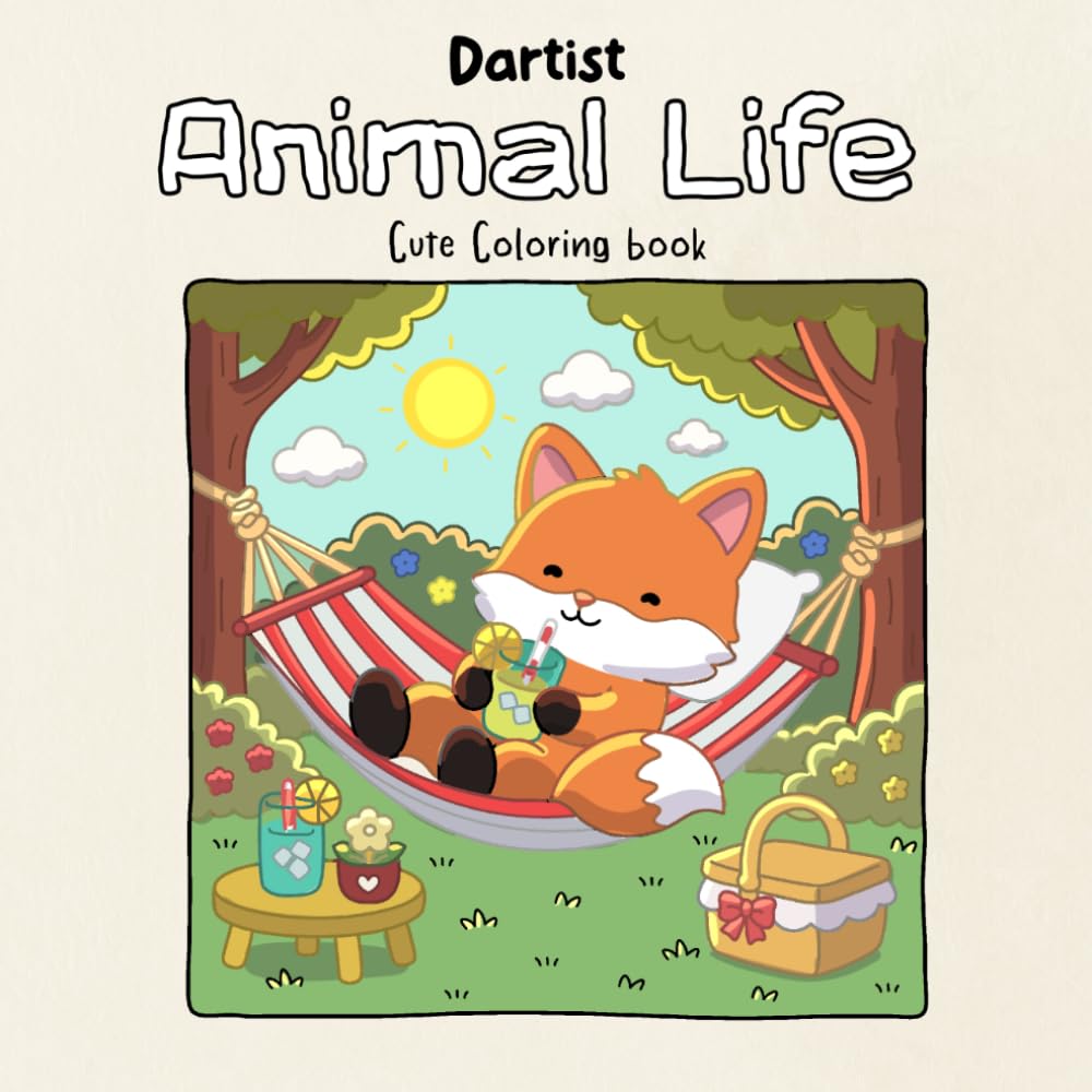 Animal Life: Coloring Book for Adults and Kids: Fun and Easy Coloring Pages Featuring Adorable Farm Animals.