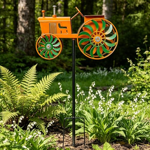 Molino de viento decorativo tipo tractor para terrazas y exteriores 8