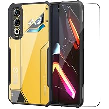 QUIETIP Case Compatible with Nubia Neo 3 GT with Screen Protector,Clear Hard PC Shockproof Protective Cover,Black