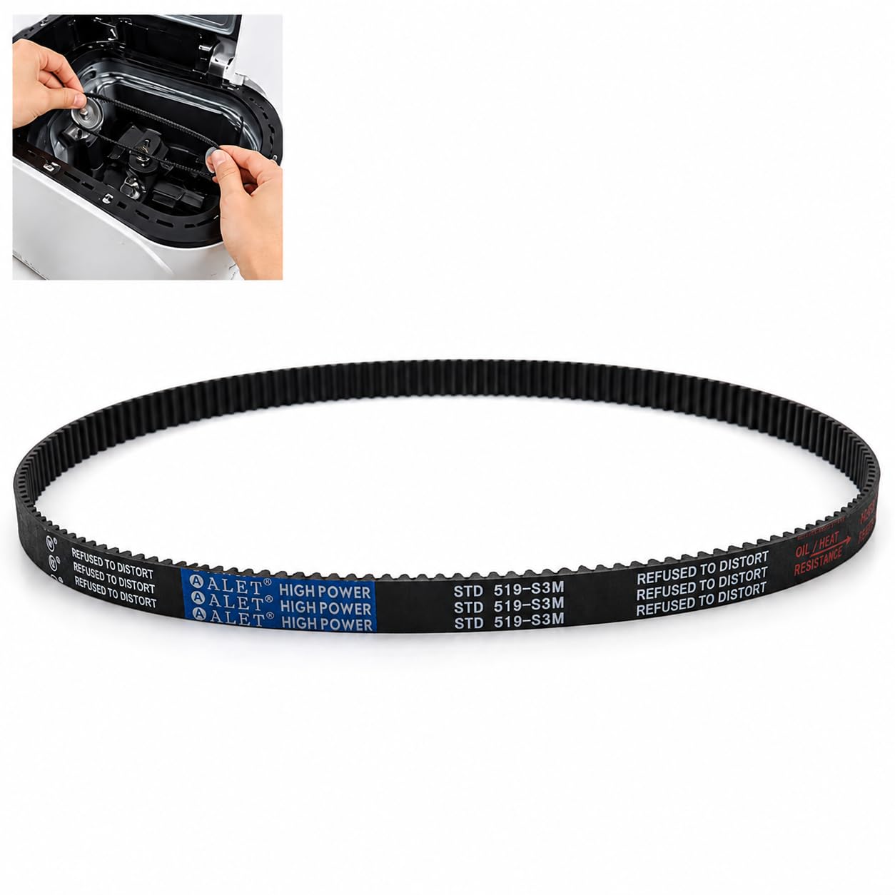 Bread Maker Drive Belt Replacement | PU Timing Belt for Bread Machine Gear Motor Drive System | Durable Bread Maker Spare Part Accessory (173 Teeth)-image-22