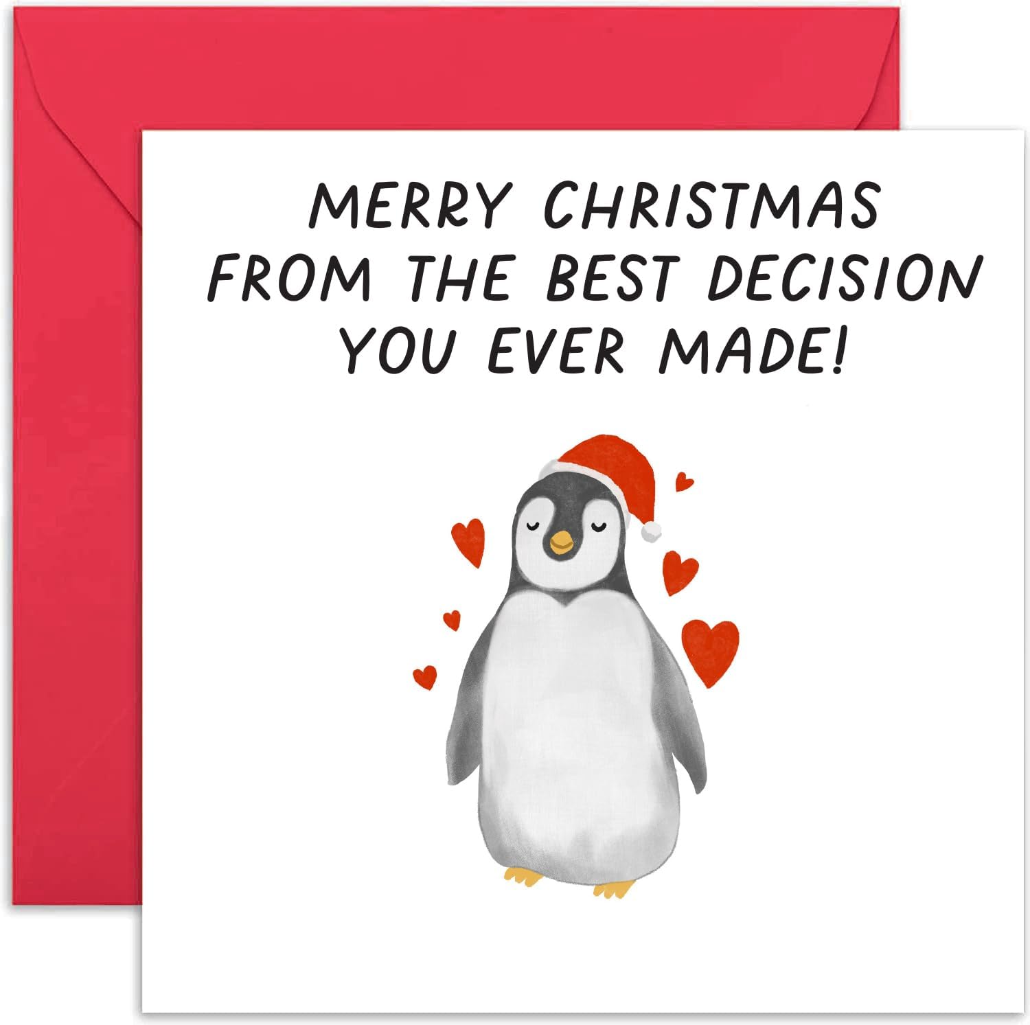 Old English Company Biglietto Di Natale Romantico Per Lui/Lei – Scritta "Only Have Eyes Fir You", Cartolina 15x15 Cm Con Busta, Interno Bianco