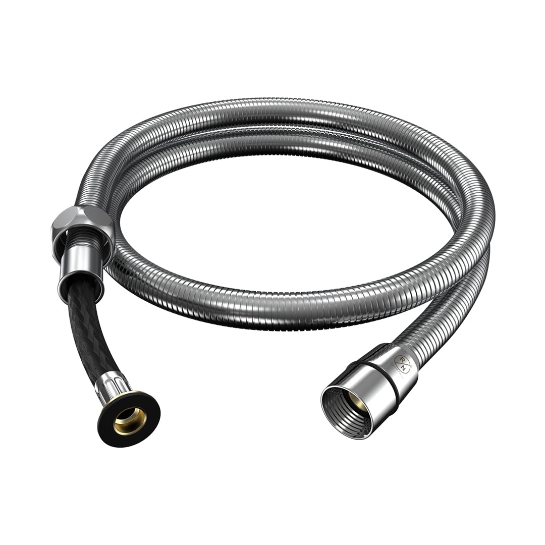 RN Stainless Steel 304 Shower Hose 1.1 mtr with Chrome-Plated Conical Brass Connectors for Shower Tube_ 6150 (B0915ZRMGJ) Amazon Price History, Amazon Price Tracker