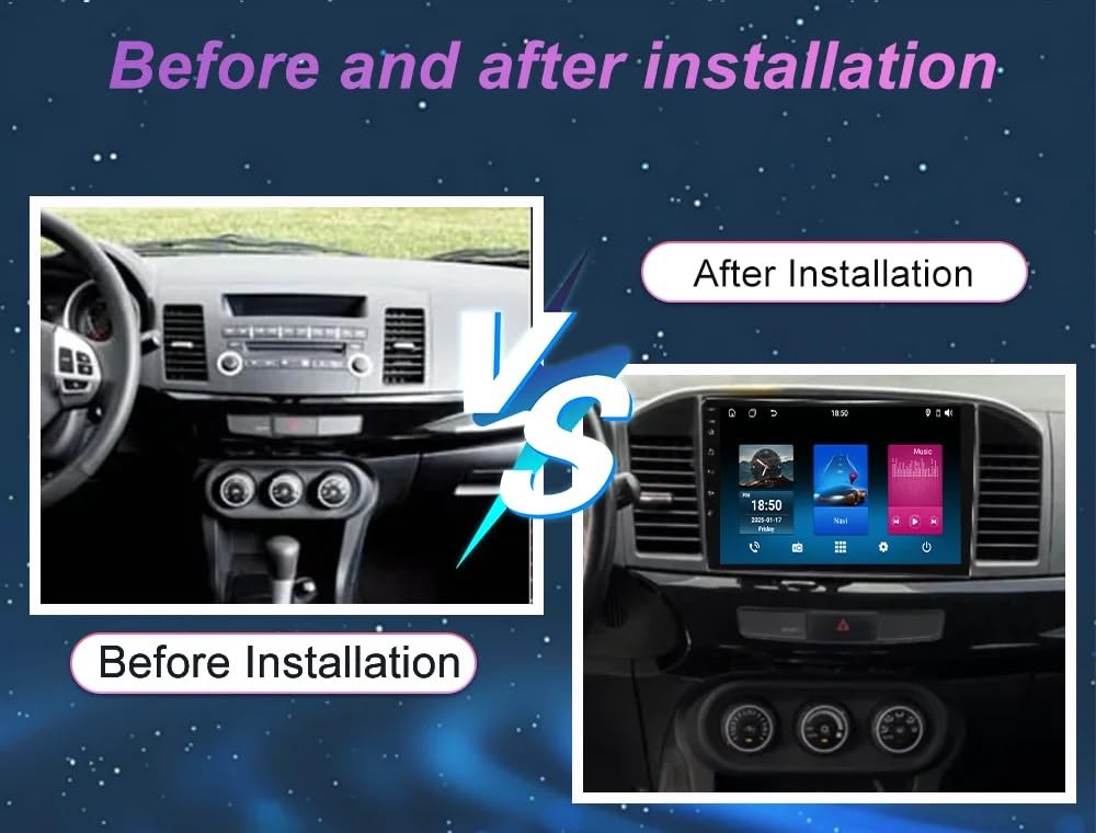 Radio samochodowe Android 15 2 DIN z 9-calowym ekranem dotykowym do samochodu MITSUBISHI LANCER 9 10 X 2008-2016 z kamerą cofania/Carplay/BT/FM/GPS/USB/sterowaniem z kierownicy/audio samocho