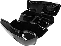 Vista 6 de TCT-MOTORPARTS - Alforjas extendidas de 5 pulgadas con tapas de bocina de 6 x 9 pulgadas para Harley 2014-2024 Touring Road King Street Electra