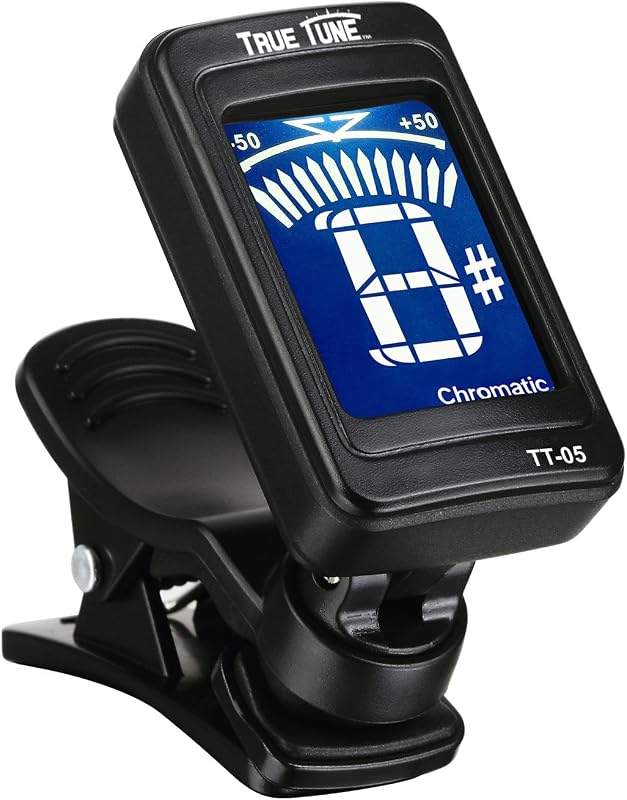 Afinador de instrumentos cromático con clip LCD TT-05 para guitarra, bajo, ukelele, banjo, violín, mandolina, dulcimer, violonchelo, viola, bouzouki