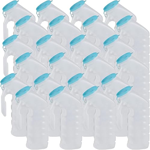 Vista 15 de Vakly Orinal masculino con cubierta que brilla en la oscuridad [32 onzas, paquete de 2] botellas portátiles para orina para hombres utilizados