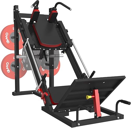 Miniatura 1 de GMWD Leg Press Hack Squat Machine, Leg Exercise Machine with Linear Bearing, Lower Body Special Leg Machine with Weight Storage for Quads,