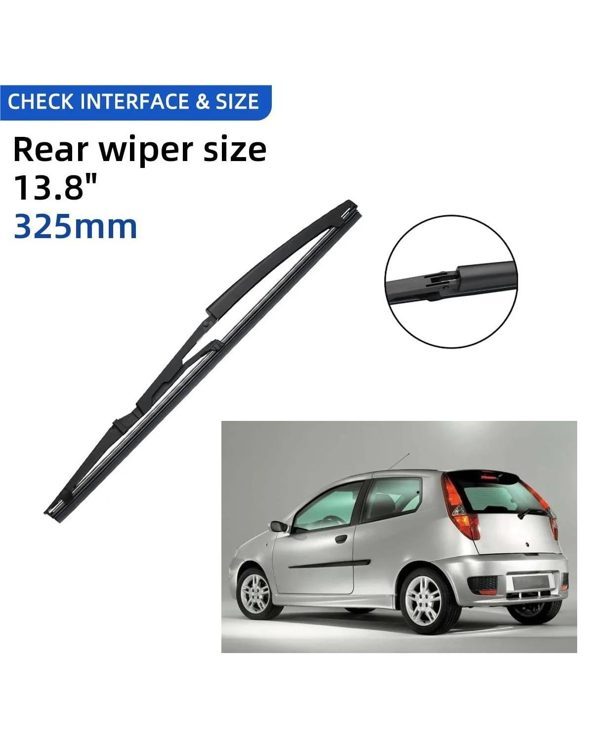 Kit Tergicristalli 3-in-1 Compatibile con Fiat Punto 188 (1999-2005) | Anteriore 22"+18" + Posteriore 14" | Silenzioso