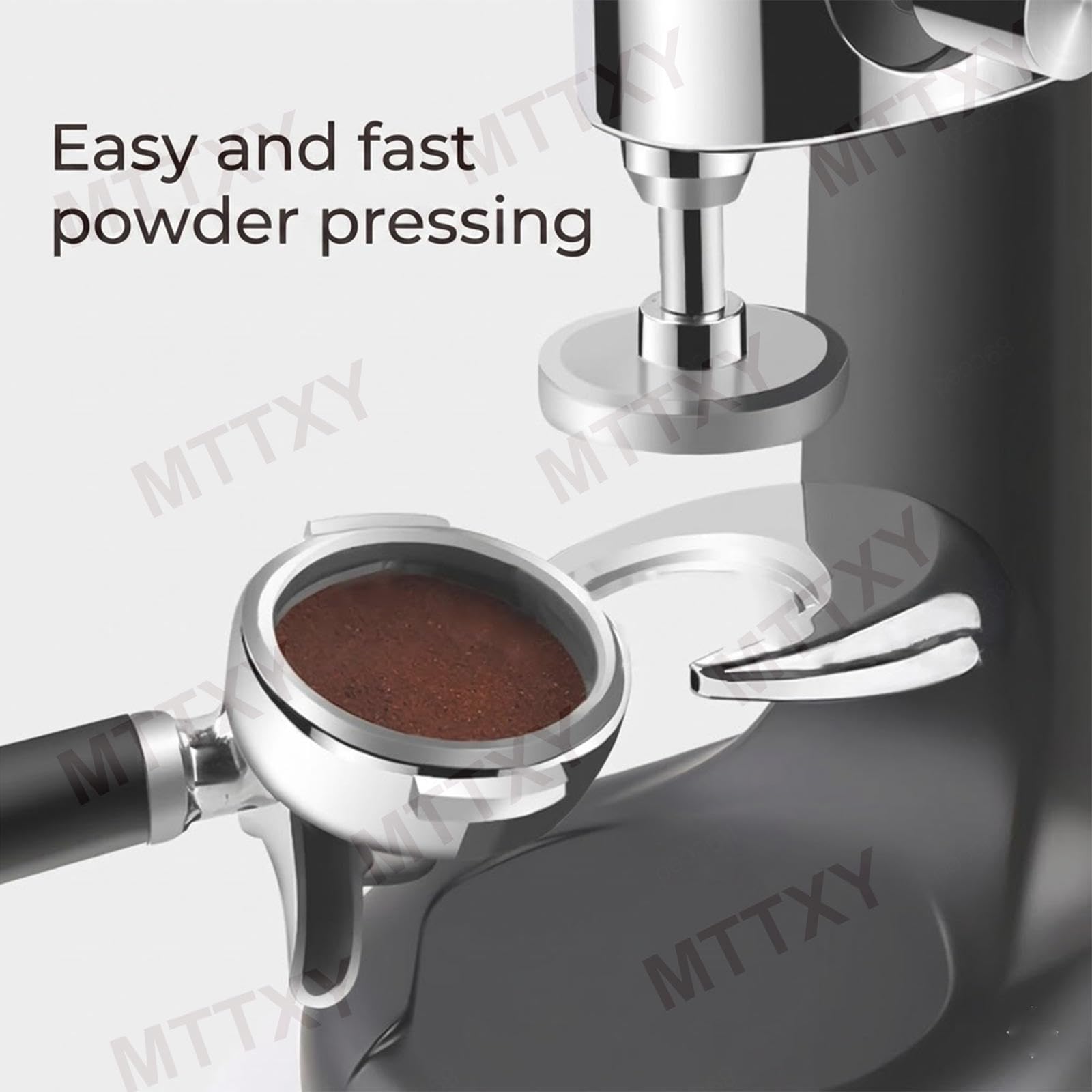 58 mm Tamper do kawy – Ręczny, ilościowy ubijak ze stali nierdzewnej do kawy mielonej i ziaren; Tamper do espresso do użytku komercyjnego i domowego