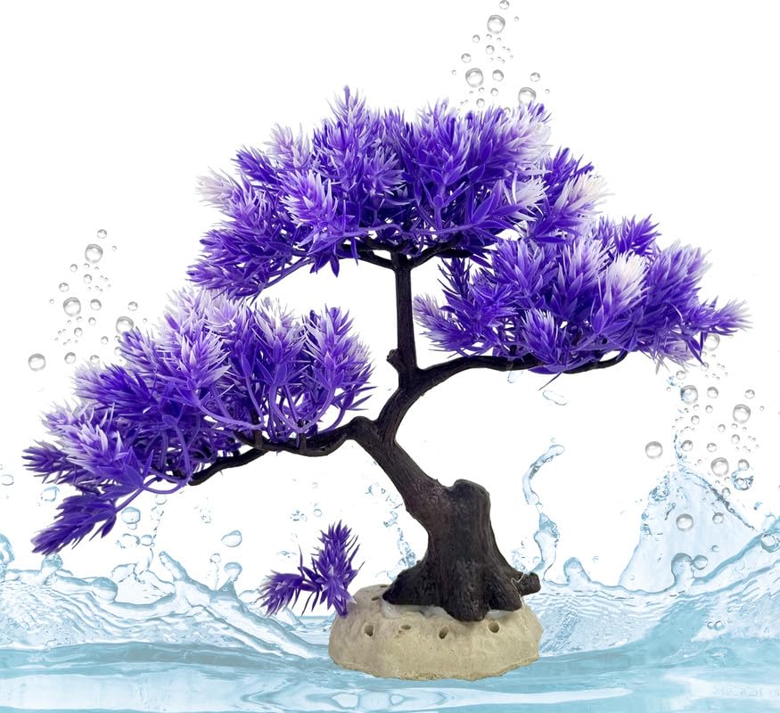 Jainsons Aquarium Artificial Plastic Plants Decoration, Tree Aquarium Decor, Goldfish Betta Fish Tank Decorations Hides Accessories 1 PCS | Bonsai Purple Pine Tree/Plant (B0D2J3KTBV) Amazon Price History, Amazon Price Tracker