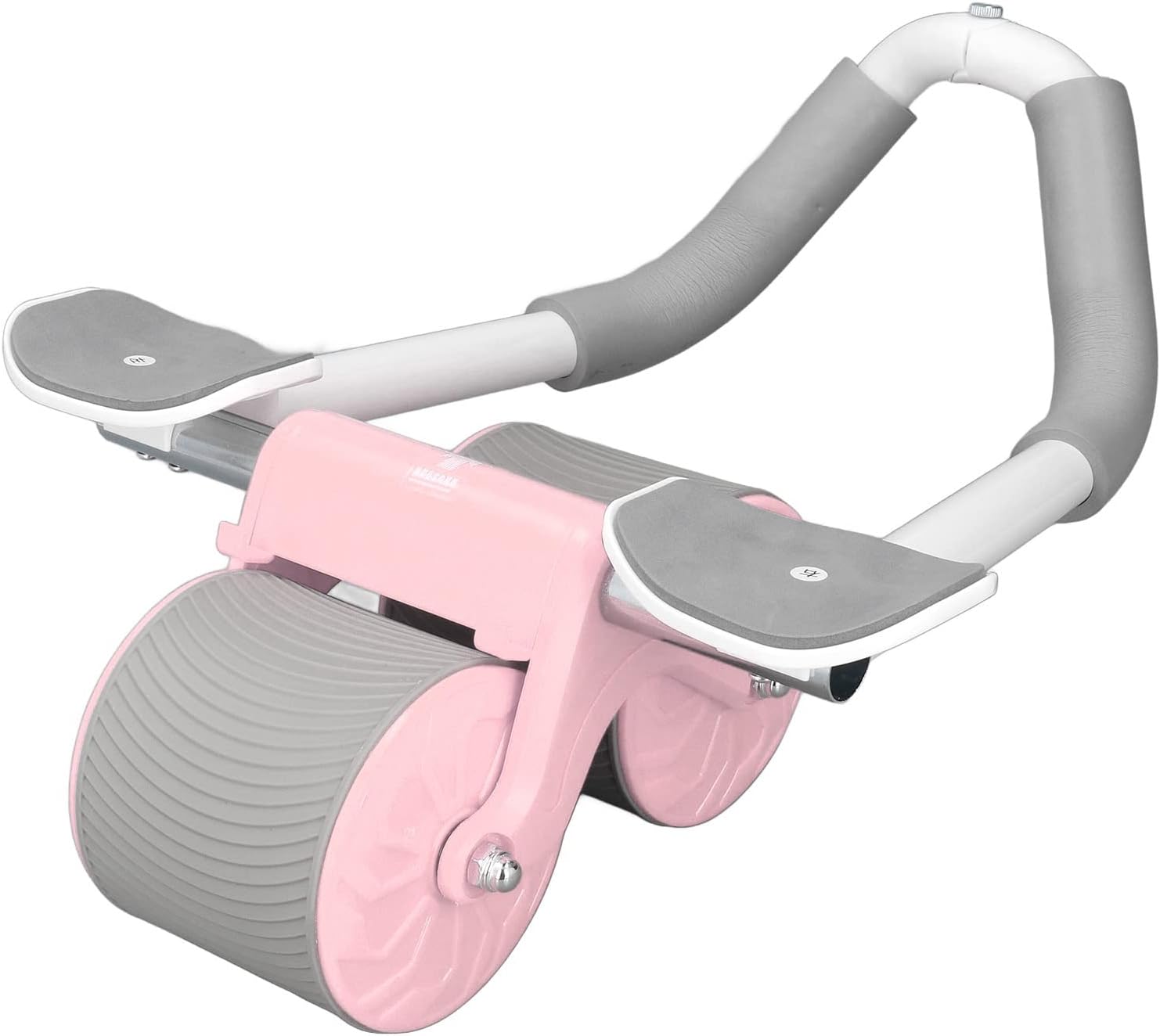 DAUB Automatic Rebound Abdominal Wheel, Abdominal Exercise Roller with Elbow Support, Double Round Ab Roller Wheel Core Exercise Equipment for Core Workout, Abs Workout, Home Gym (Pink)