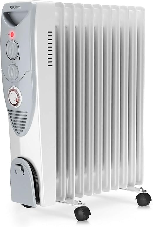 Pro Breeze Oil Filled Radiator with 11 Fins - Slim Electric Radiator ...