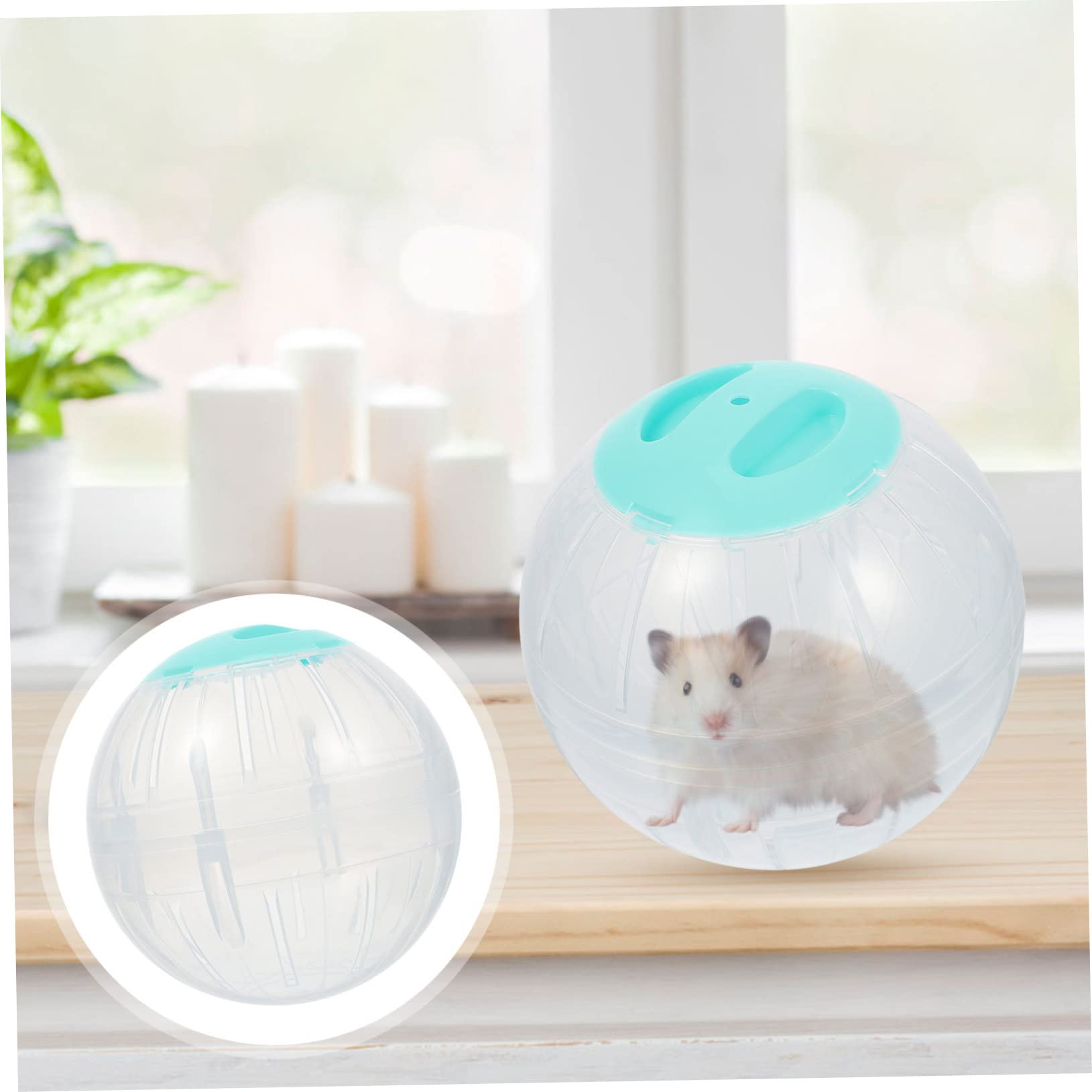 4stücke Hamster Laufball Für Kleine Tiere Transparente Übungsbälle Für Hamster Zwerghamster Mäuse Und Igel Von Bewegung Und Fitness Im Käfig