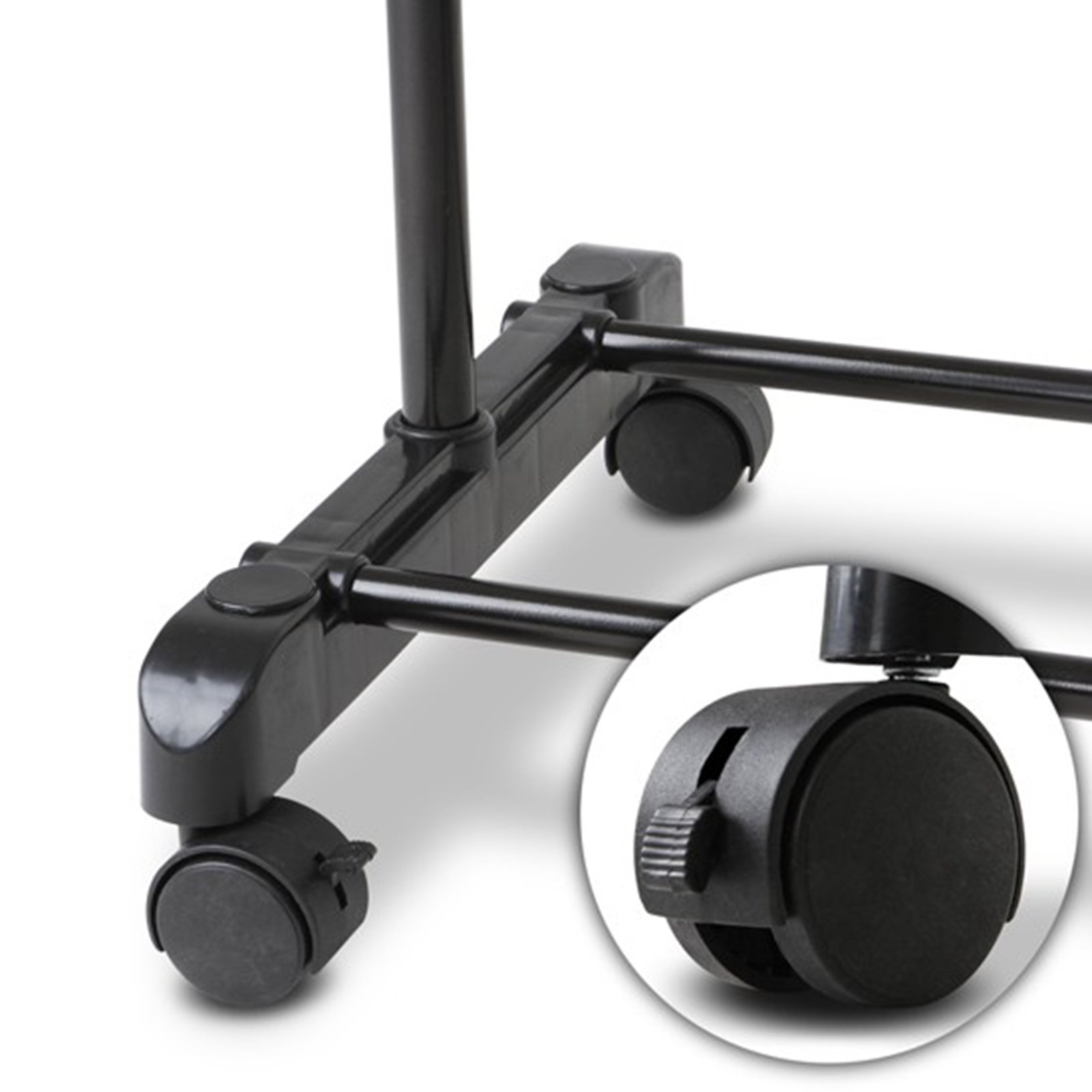 Homewell Appendino In Acciaio Nero Con 2 Ripiani – Altezza 160 Cm, Struttura Porta Abiti E Scarpe Per Corridoio E Camera - 4