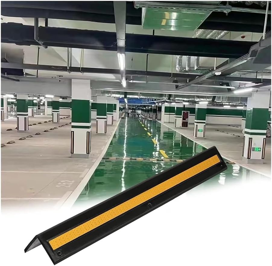 Wall corner protectors, Reflective Rubber Corner Guard, Anticollision reflective strips, for garages and warehouses(16pcs-100cm)