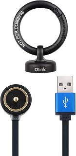 OLIGHT OLINK Portable Magnetic Hook Compatible with Flashlights, Obulb Series, Stainless-Made Carabiner-Style Ring Bundle with MCC 3 Charger in Balck Upgraded Charging Cable