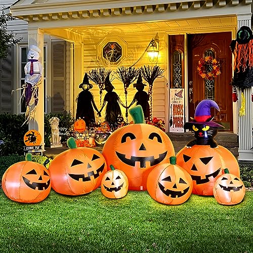 DomKom Halloween Inflatable Decorations, Spooky Ghost Terrible Giant Outdoor Holiday Decoration Blow Up Halloween Yard LED Lights Inflatable Lawn by DomKom - Image 3