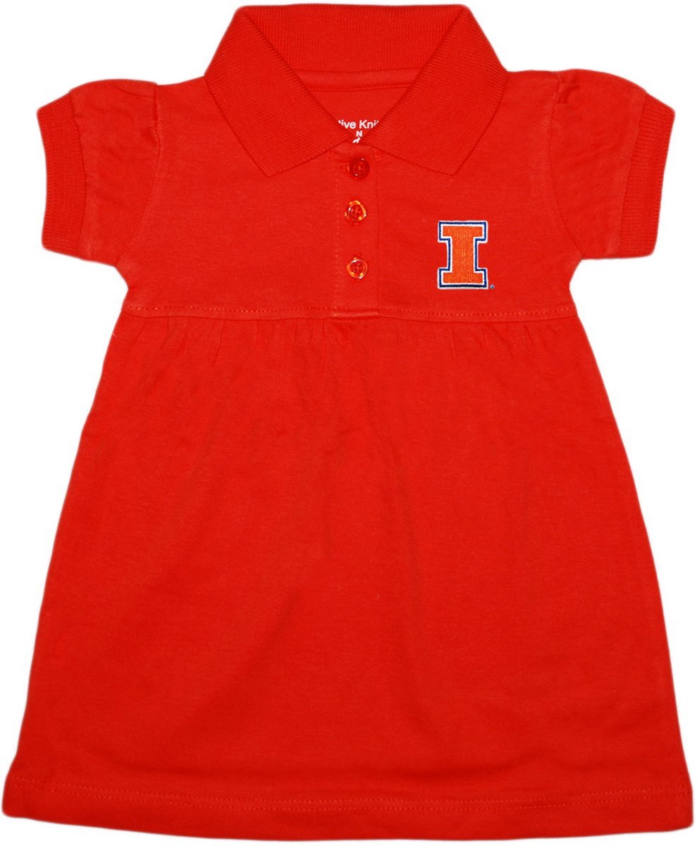 Creative Knitwear University of Illinois Polo Dress/Bloomer Orange