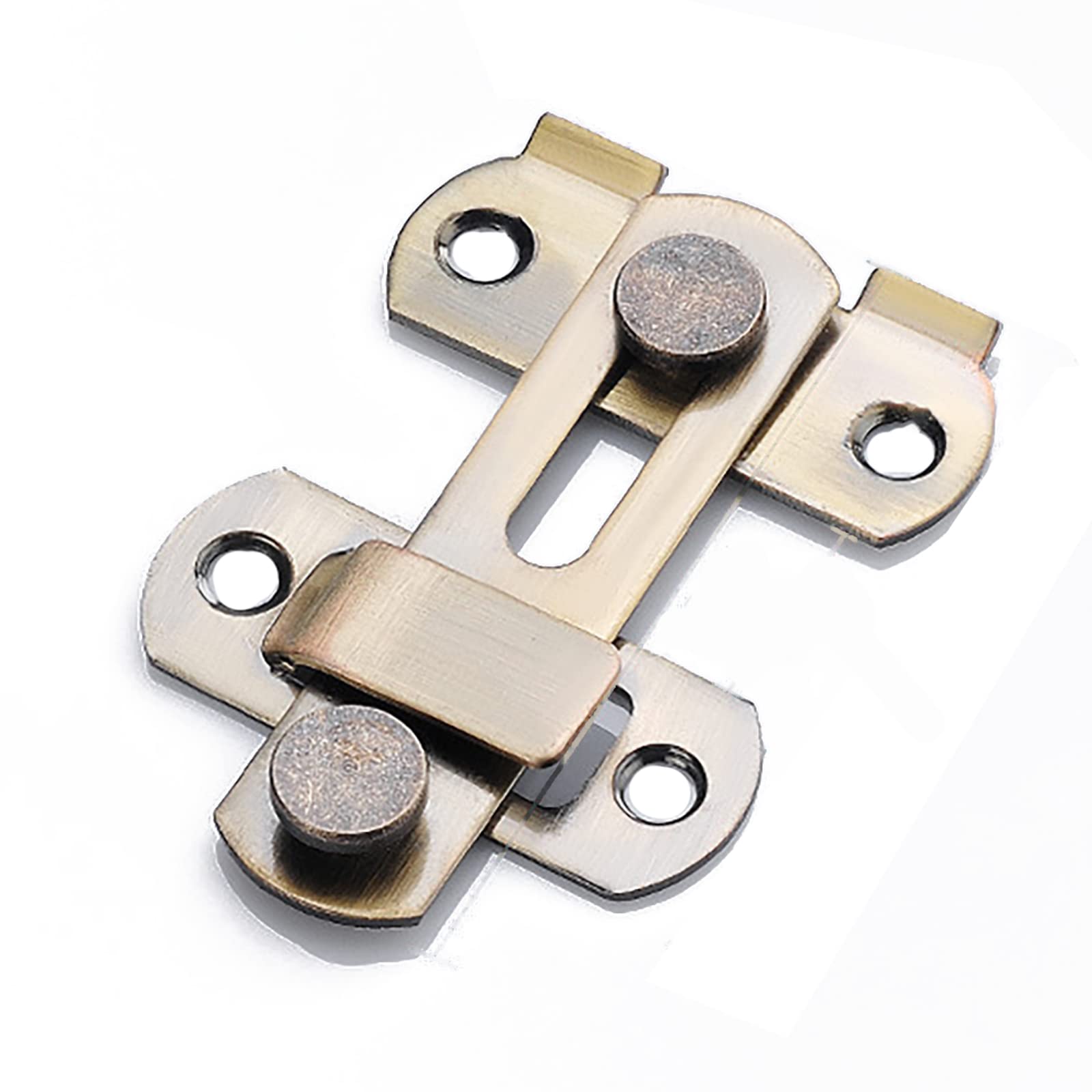 Ndlhxkfrp L Green Patina Rotate Bolt Latch Lock, Stainless Steel 180 Degree Slide Bolt Door Gate Latch Multicolor For Cabinet Doors(L Green Patina)
