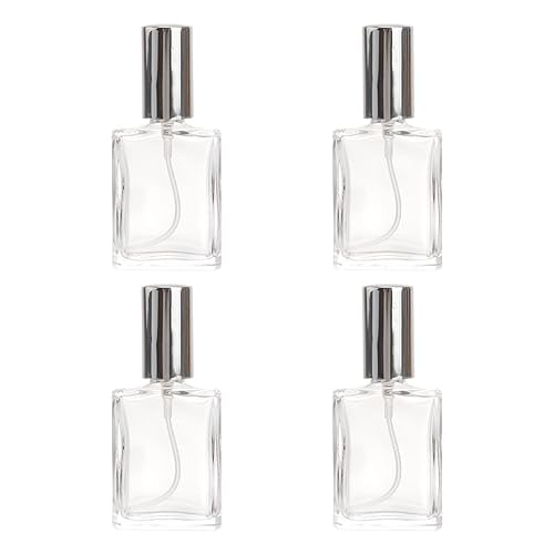 OSALADI 4 unidades de 0.5fl oz transparente cuadrado botella de spray de vidrio vacía spray dispensador líquido para maquillaje cuidado de la piel