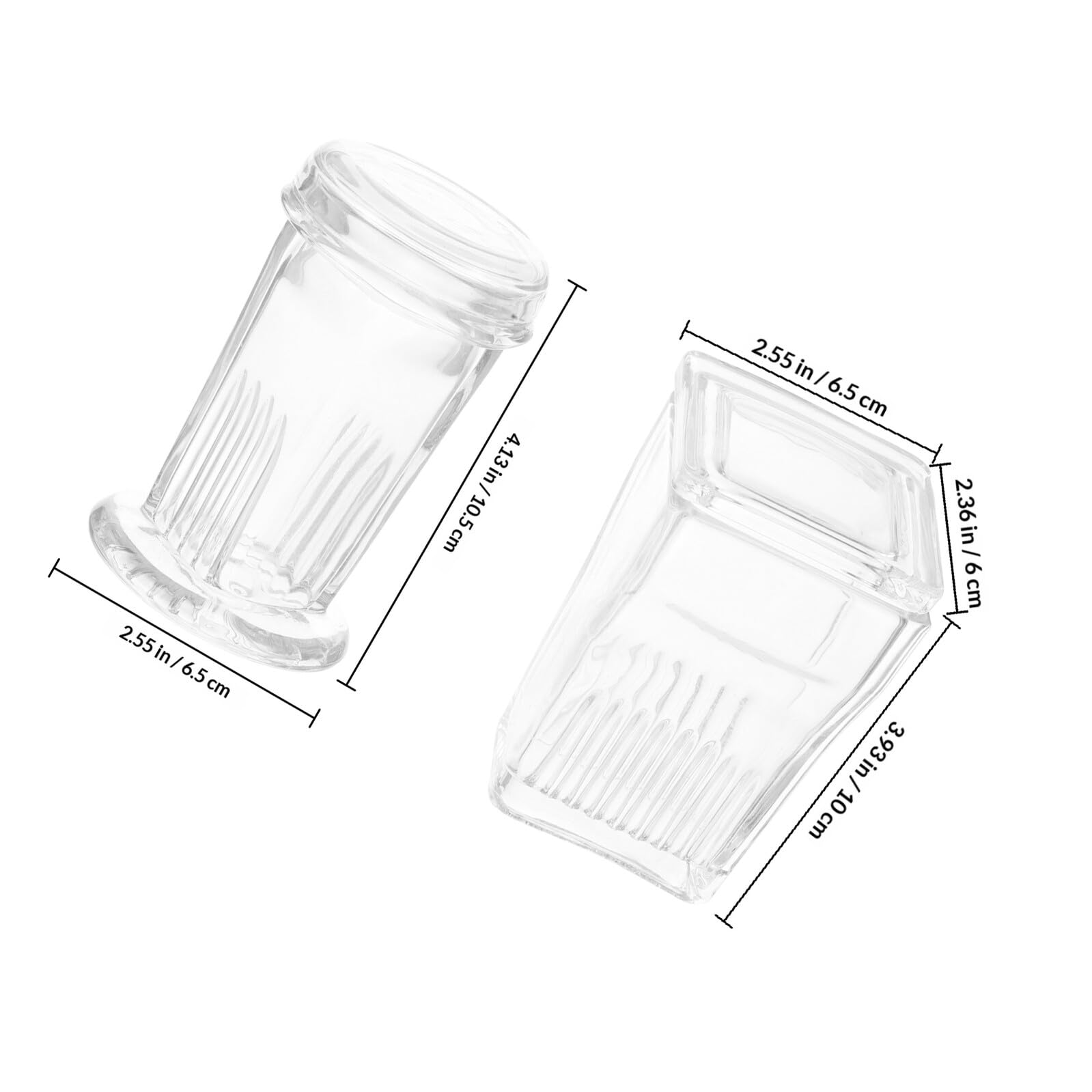 Zerodeko Glas Färbegefäß Hochtransparentes Glas mit Deckel Vertikales Design 2 Stück für 5 Objektträger für Labor Färbeexperimente
