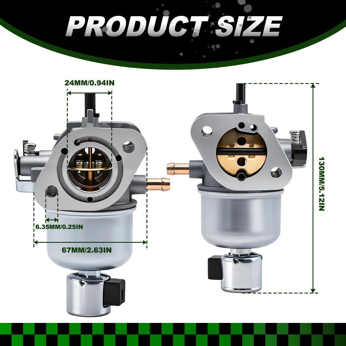 15003-7081 Carburetor with Fuel Pump Fit for Kawasaki FH580V FH541V 19Hp 4 Cycle Engines Replaces #15004-7056 15003-7102 15003-7086