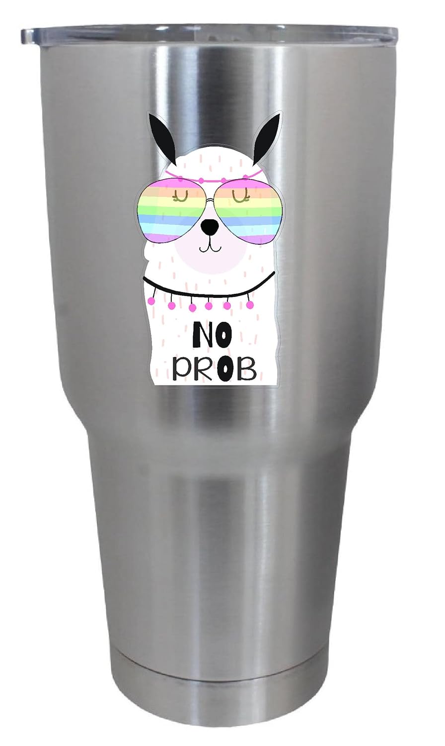 Epic Designs Cups drinkware tumbler STICKER - No Prob Llama funny No problema decal decoration