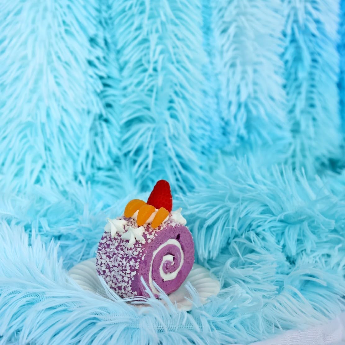 Plush Super Soft Blanket Bedding Sofa Cover Furry Fuzzy Fur Warm Throw Qulit Cozy Couch Blanket for Winter (51"x63",Tie Dye Blue) - Image 4