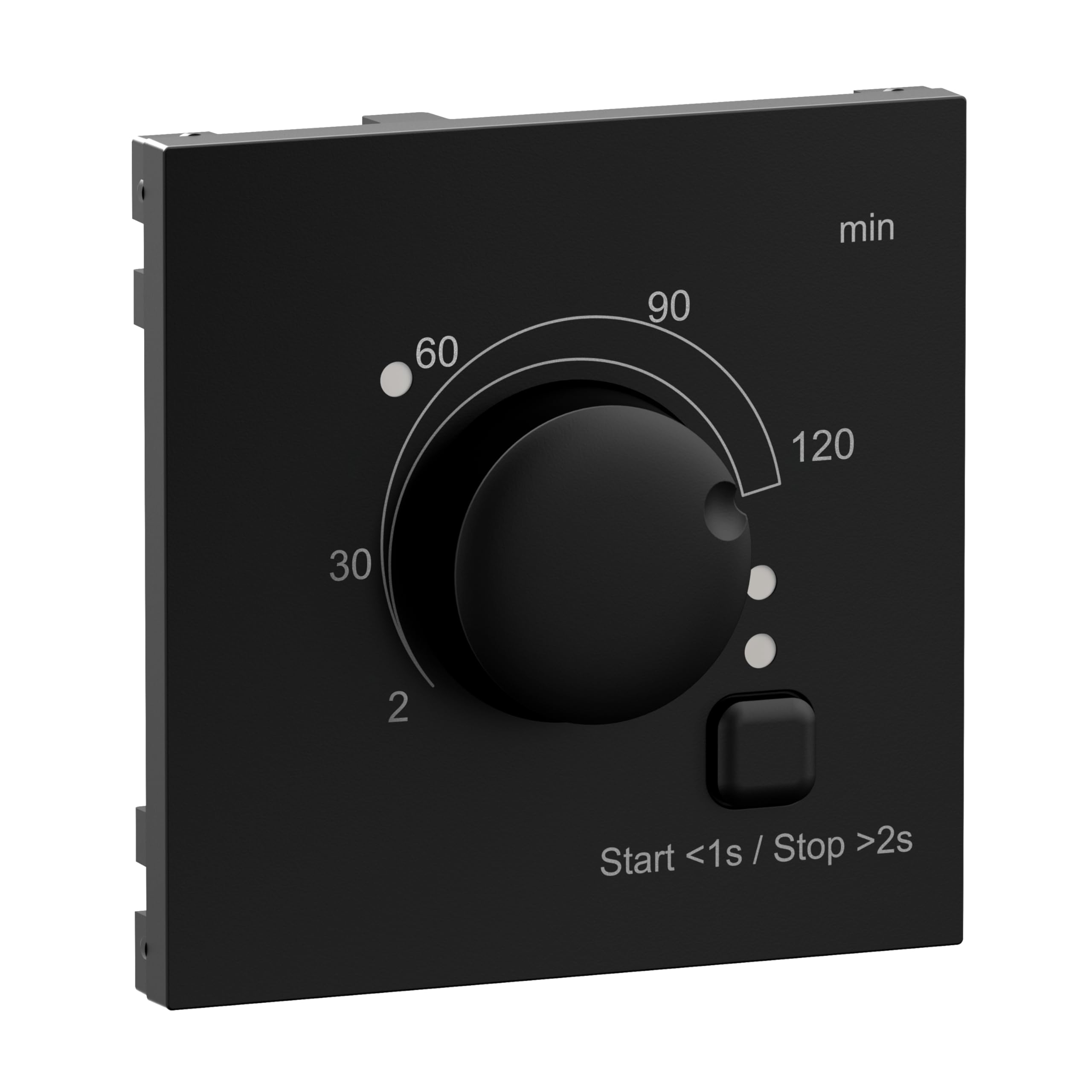 LEGRAND, Seano 765336 Cover for Timer Switch 2 – 120 Minutes, Material Quality: Thermoplastic, Halogen-Free, IP20, IK04, Colour: Black Lacquered