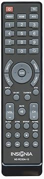 Insignia NS-RC03A-13 TV Remote Control - OEM - NSRC03A13 118020397 601120020A 158141 601120020B 49.31S39.003 398GRABDANEBYJ 398GRABDANEBYH