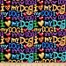 Timeless Treasures Bart Dog Words Black Fabric by The Yard