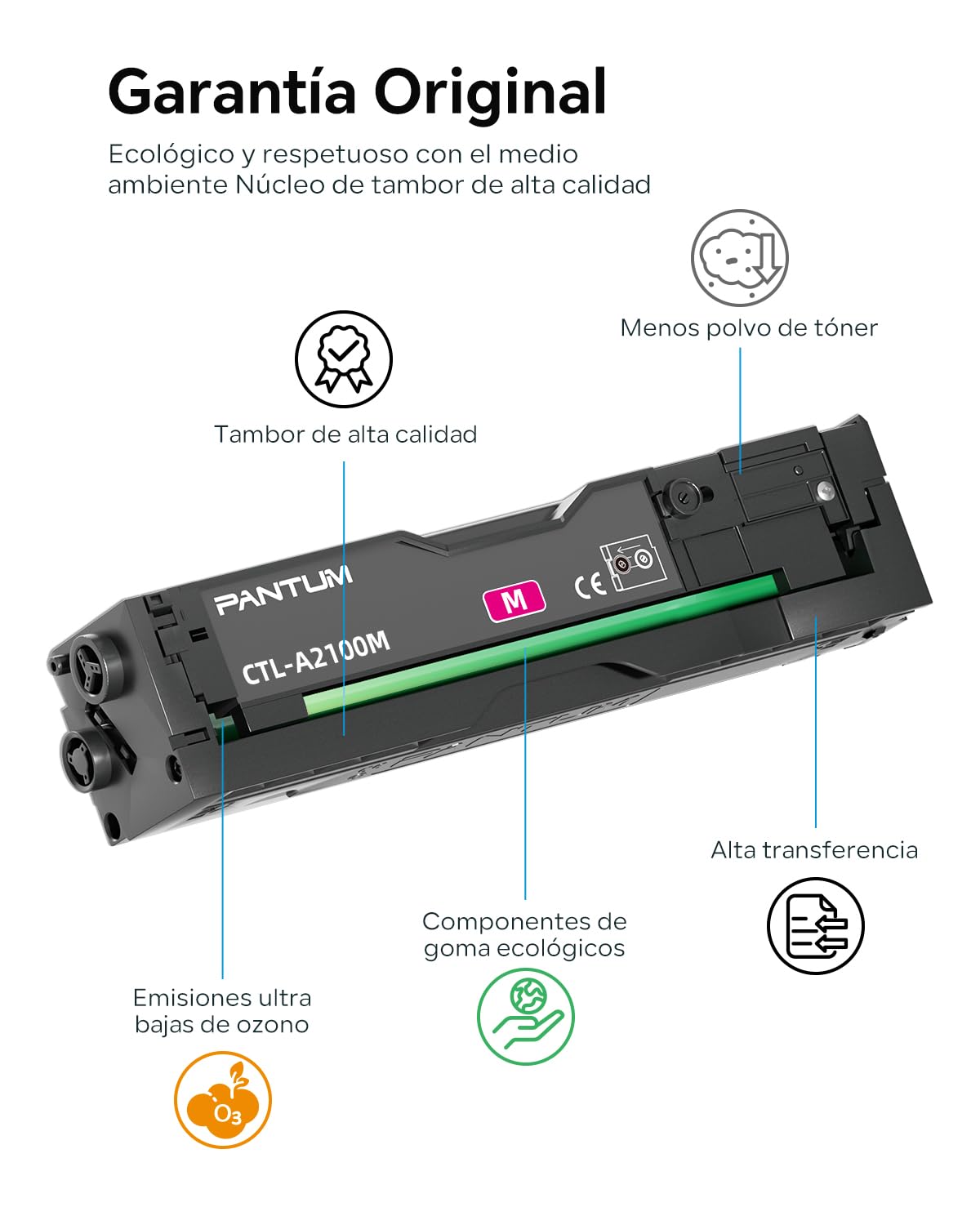 PANTUM CTL-A2100M Original Cartucho de Toner, Capacidad 1000 páginas | compatible con impresora láser a color CP2100DW CM2100DW CM2100ADW