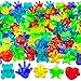 Bedwina Plastic Glitter Rings - 144 Piece Bulk Party Favors - Assorted Colors and Designs, Small Toys for Prizes, Birthdays, Carnival Prizes, Treasure Chest Toys, Goodie Bag Favors for Kids